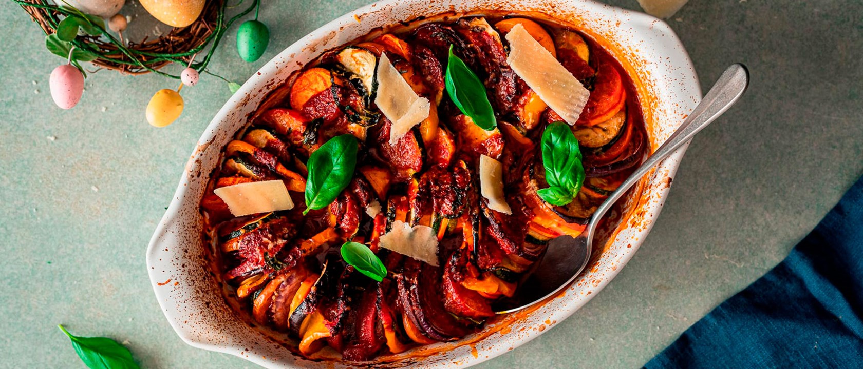 Tabuleiro de legumes no forno