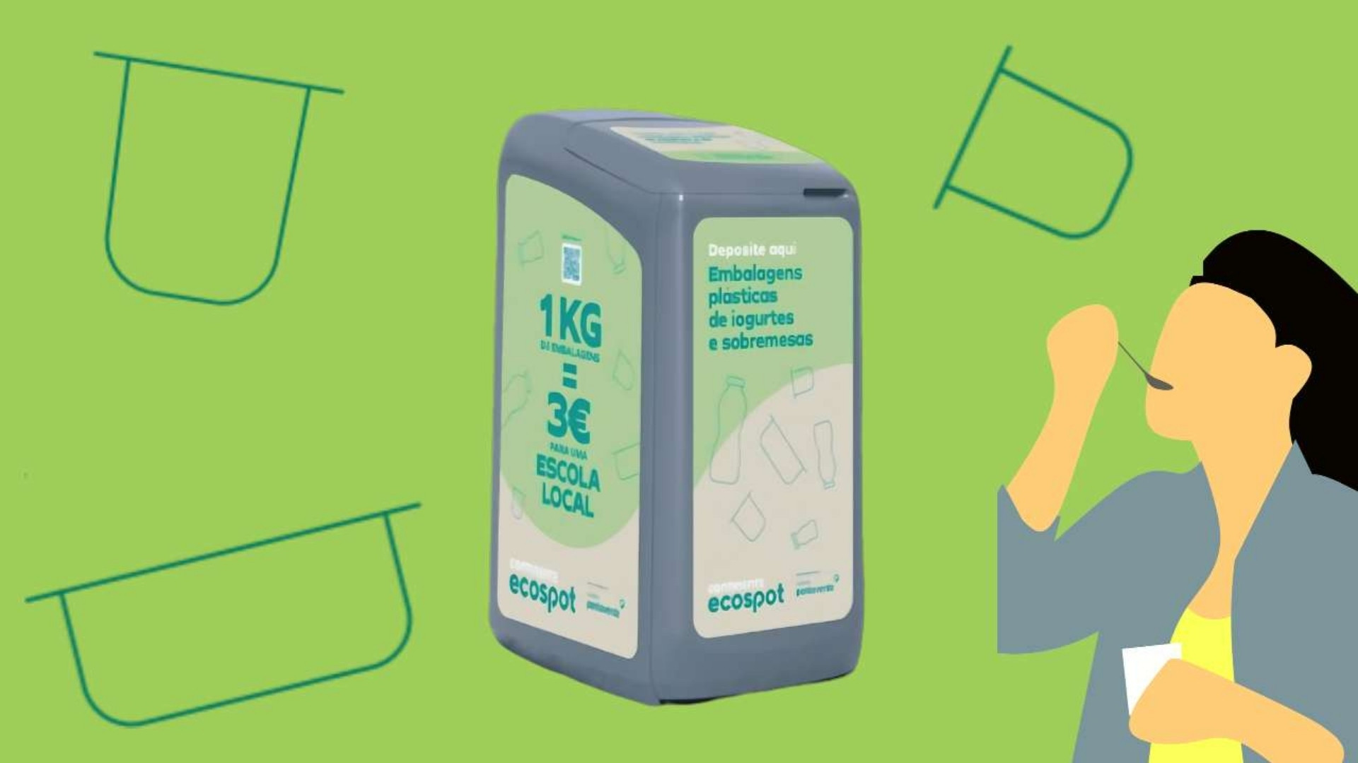 Reciclagem Copos Iogurte Continente