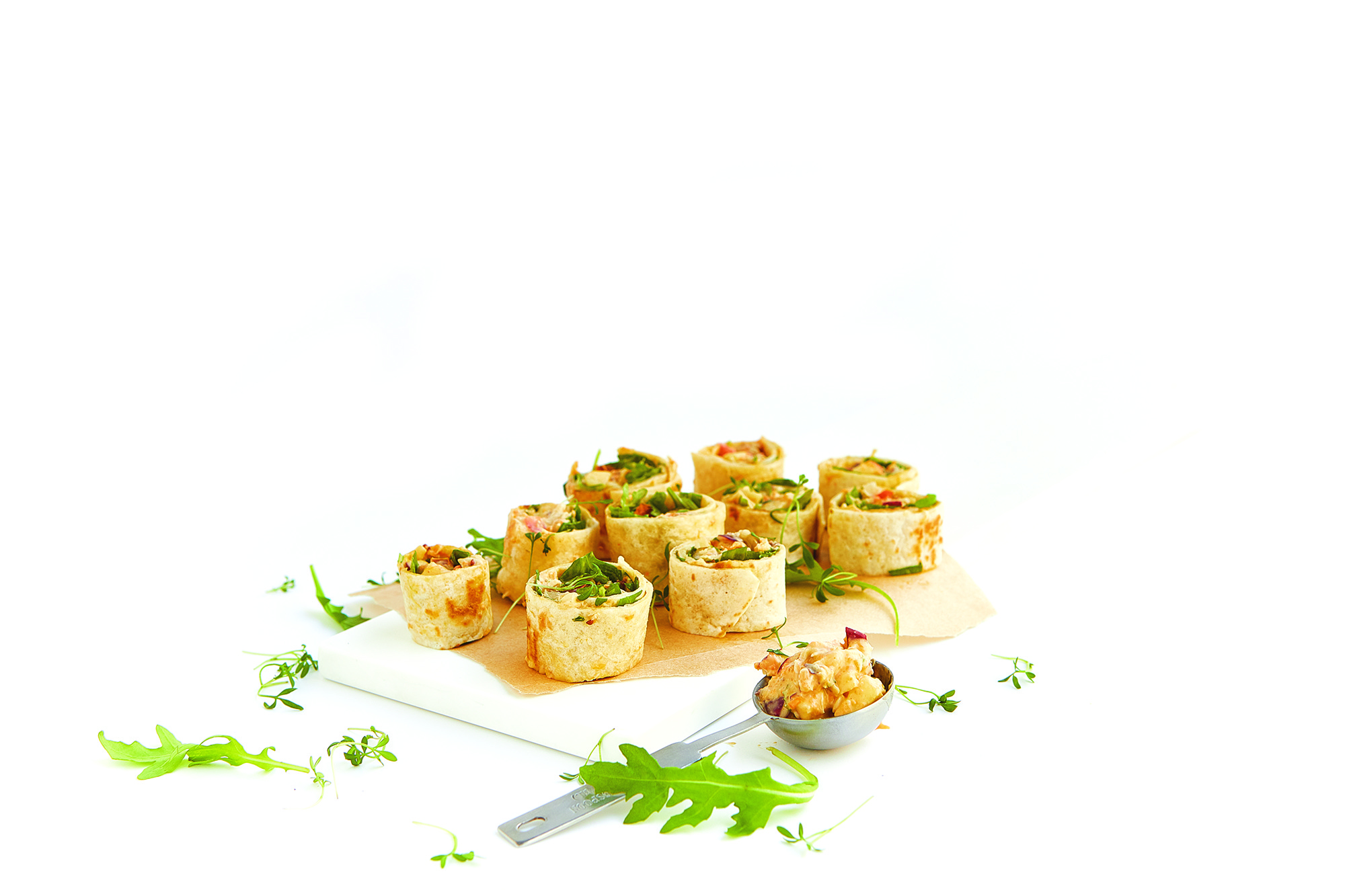 Mini Wraps de Frango com Caril Yämmi | Receitas | Continente