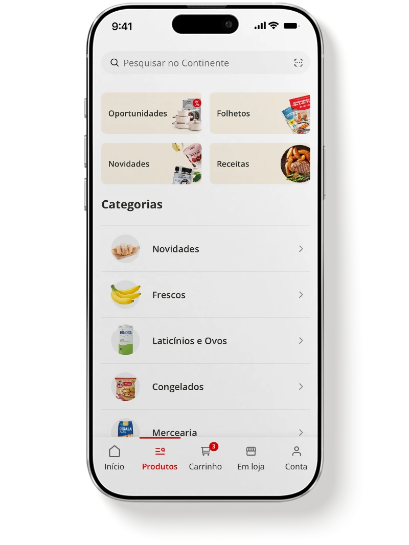 App Continente Produtos