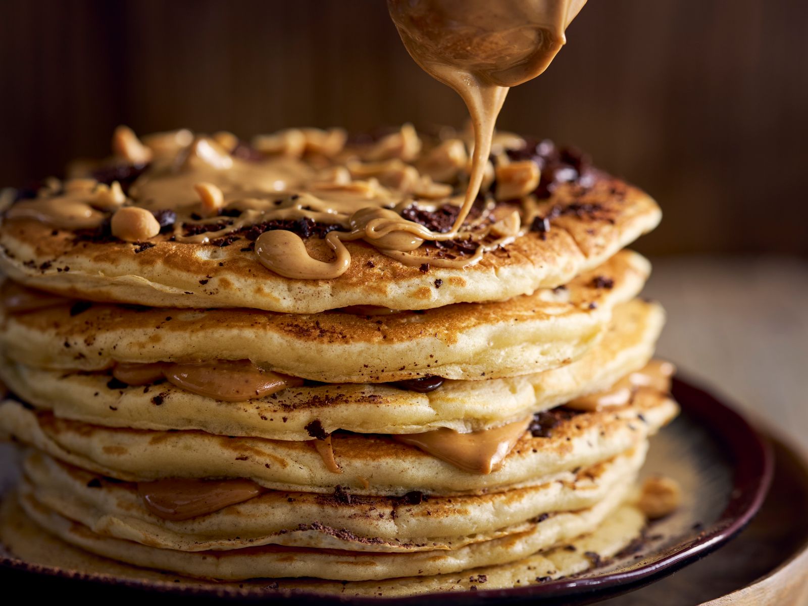 Panquecas com Chocolate e Manteiga de Amendoim